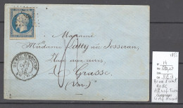France - Lettre Armée D'Orient - Bureau AOBC - 1855 - TAXEE - Certificat Roumet - 1849-1876: Période Classique
