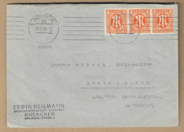 Los Vom 14.05   Briefumschlag Aus München Nach Baden-Baden 1946 - Covers & Documents