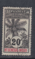 Haut-Sénégal N° 7 O  Type  Palmiers  : 20 C. Noir Sur Bleu-gris  Sur Azuré  Obliotération Moyenne Sinon TB - Sonstige & Ohne Zuordnung