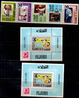 FUJEIRA 1970 PHILYMPIA LONDON STAMP EXHIBITION MI No 1457-61+BLOCK 198A+B MNH VF!! - Fudschaira