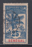Sénégal  N° 37 O Partie De Série Palmiers : 25 C. Bleu Sur Chamois,  Oblitération Moyenne Sinon TB - Ongebruikt