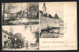 AK Aistersheim, Strassenpartie Mit Geschäftshaus, Brücke Und Turmgebäude, Ortspartie  - Sonstige & Ohne Zuordnung