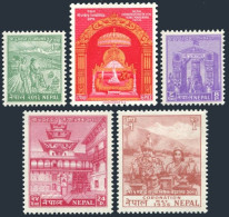 Nepal 84-88,MNH.Mi 92-96. King Mahendra Bir Bikram & Queen Ratna Coronation,1956 - Nepal