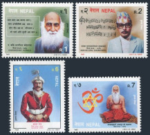 Nepal 557-560, MNH. Mi 579-582. Famous Men, 1994. Dharanidhar Koirala, Poet. - Népal