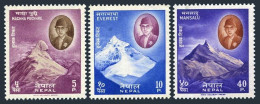Nepal 126-128, MNH. Michel 135-137. Himalaya Mountain Peaks, 1960. - Népal
