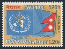 Nepal 210,MNH.Michel 222. World Health Day,1968.WHO. - Népal