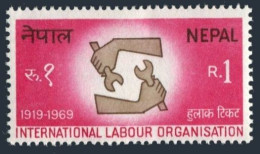 Nepal 220, MNH. Michel 235. ILO, 50th Ann. 1969. - Népal