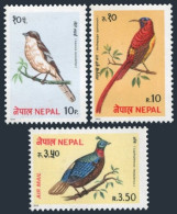 Nepal 366-367,C7, MNH. Michel 381-383. Birds 1979. Shrike, Ignicauda, Pheasant. - Népal