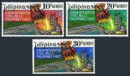 Philippines 1051-1053 Sheets/50,MNH. Iligan Steel Mills. Pouring Ladle, 1970. - Filippine