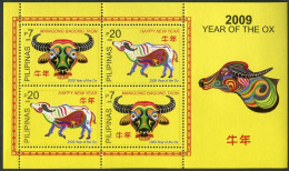 Philippines 3194a Sheet, MNH. New Year 2009, Year Of The Ox. - Filippine