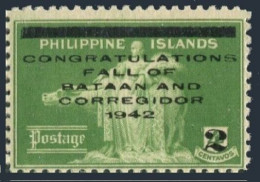 Philippines N8,mint No Gum. 1942.Japan's Capture Of Bataan & Corregidor. - Filipinas