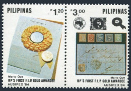 Philippines 1714-1715a Pair, MNH. Michel 1627-1628. Philatelic Week 1984. - Filipinas