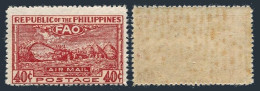 Philippines C67,MNH Toned Gum.Mi 486. Conference Of FAO,Bagio,1948.Threshing. - Filipinas
