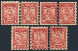Philippines J8-J14,MNH-offset.Michel P8-P14. Due Stamps 1928.Post Office Clerk. - Filipinas
