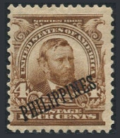 Philippines 229,re-gummed? Michel 225A. Ulysses  S.Grant,1903. - Filipinas