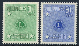 Philippines C71-C72,hinged.Michel 514-515. Convention Of The Lion Club,1950 - Filipinas