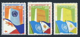 Philippines 1490 Error,1489-1490,MNH.Mi 1378-1379. UN Headquarters,Flags,1980. - Filippijnen