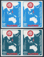 Philippines 1232a-1233a Imperf Pairs,hinged. Congress Of Pediatrics,1974.Map. - Philippines