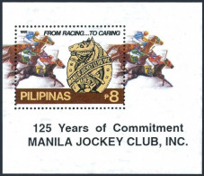 Philippines 2150, MNH. Michel 2148 Bl.44. Manila Jockey Club, 125th Ann. 1992. - Filippine