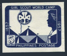Philippines 637a Imperf,hinged.Michel 613B.Girl Scout World Jamboree,Quezon City - Filippijnen