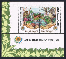 Philippines 2366 Ab Sheet,MNH. ASEAN Year 1995.Turtle,Butterfly,Fish,Bird,Beetle - Filippijnen