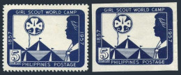 Philippines 677,637a Imperf,MNH.Mi 613. Girl Scout World Jamboree,Quezon City. - Philippinen