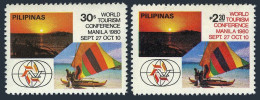 Philippines 1484-1485,MNH.Michel 1373-1374. Tourism Conference.Catamaran.1980. - Philippinen