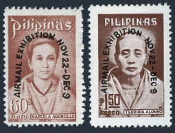 Philippines 1277-1278,MNH. Airmail Exhibition. M.Agoncillo, T.Alonso, 1975. - Filippine