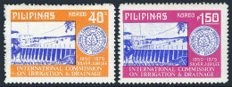 Philippines 1260-1261, MNH. Mi 1139A-1140A. Commission On Irrigation. Dam, 1975. - Filippijnen