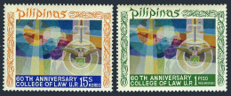 Philippines 1101,C100,MNH.Mi 968-969. University Of Philippines Law College,1971 - Filippijnen
