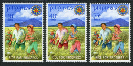 Philippines 1023-1025, MNH. Mi 886-888. Pres. & Mrs. Marcos. Miracle Rice, 1969. - Philippines