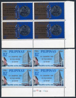 Philippines 955-956 Blocks/4,MNH. Michel 808-809. Philippine National Bank.1966. - Filippijnen