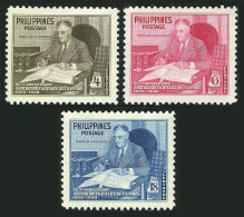 Philippines 542-544, MNH. Mi 508-510. Franklin D.Roosevelt As Philatelist, 1950. - Philippines