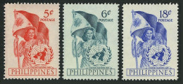 Philippines 569-571,MNH.Michel 540-542. United Nations Day 1951,Emblem,Flag. - Filippijnen