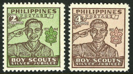 Philippines 528a-529a, MNH. Michel 490A-491A. Boy Scouts, 25th Ann. 1948. - Philippinen