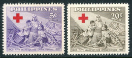 Philippines 627-628, MNH. Mi 603-604. Red Cross, 50 Years. Nurse, Victims 1956. - Filipinas