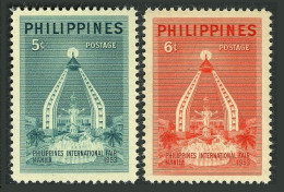 Philippines 585-586, MNH. Michel 567-568. Intl. Fair 1953. Gateway To The East. - Filipinas