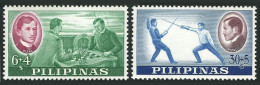 Philippines B21-B22,MNH. Mi 715-716. Red Cross 1962. Jose Rizal. Chess, Fencing. - Philippinen