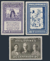 Philippines B1-B3,hinged.Mi 493-495. Restoration War-damaged Libraries, 1949. - Filipinas