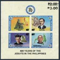 Philippines 1737 Sheet, MNH. Mi Bl.27. St Ignatius Loyola, Jesuit Order, 1985. - Filipinas