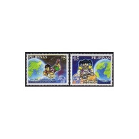 Philippines 2617-2618, MNH. UPU 125th Ann. 1999. Globe. - Philippines