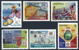 Philippines 2522-2527, MNH. Apo View Hotel, Flowers, Fruit, Cultural High School - Filippine