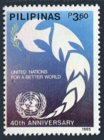 Philippines 1769, MNH. Michel 1704. UN-40, 1985. Dove With An Olive Branch. - Philippines