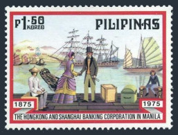 Philippines 1262,MNH.Michel 1141. Manila Harbor,1875.Banking Corporation,1975. - Filipinas