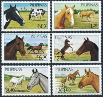 Philippines 1747A-1747F, MNH. Michel 1670-1675. Horses 1984. - Philippinen