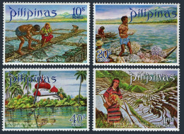 Philippines 1090-1093,MNH.Mi 959-962. Pearl Farm,Coral Divers,Rice Terraces,1971 - Filipinas