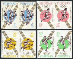 Philippines 915a-918a Imper Pairs,MNH.Michel 762B-765B. Olympics Tokyo-1964. - Philippines