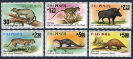 Philippines 1403-08,MNH.Michel 1281-1286. Animals 1979.Civet Cat,Macaque,Boar, - Filippine