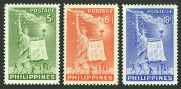 Philippines 572-574, MNH. Mi 543-545. Declaration Of Human Rights, 1951. Liberty - Philippinen