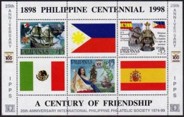 Philippines 2629 Sheet,MNH. Independence Centenary.Philatelic Society,1999.Ships - Filippine